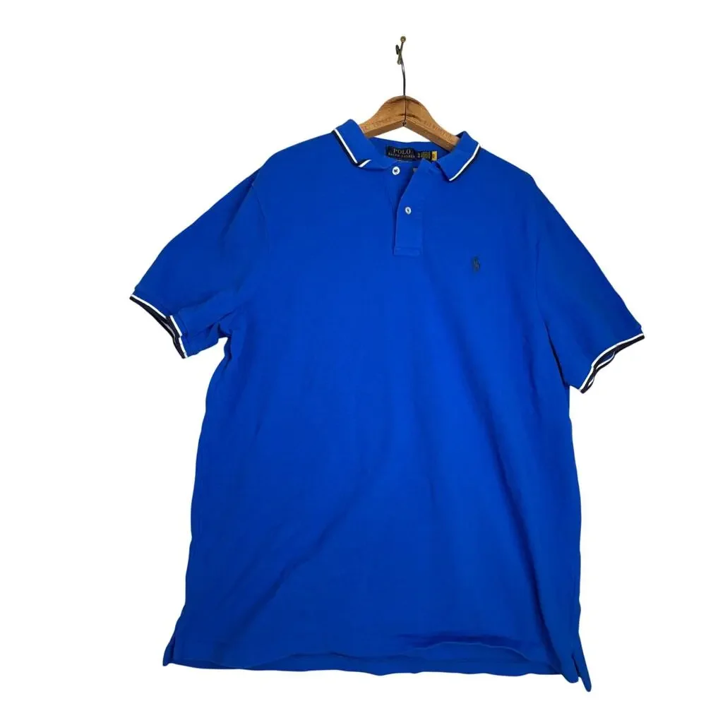 Polo Ralph Lauren Mens XL Classic Fit Blue Short Sleeve Polo Shirt‎